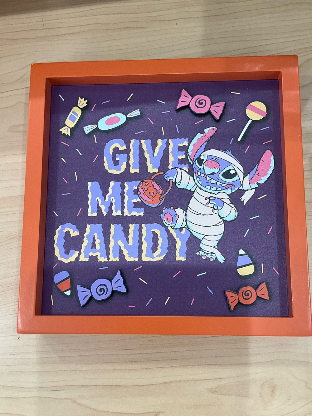 Disney Orange Wooden Shadow Box Frame